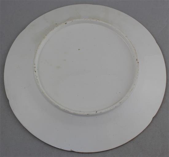 A Coalport outside decorated topographical plate and a Derby topographical plate, both c.1810, 22cm.